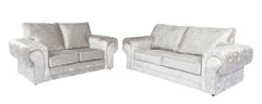 Silver Verona Crushed Velvet