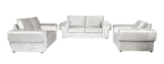 Silver Verona Crushed Velvet